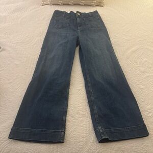 Maeve Dark Blue Ankle Jeans